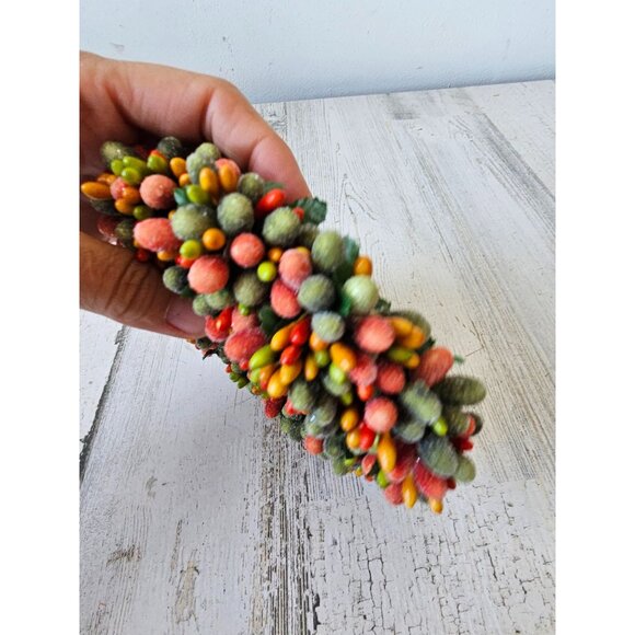 Pier 1? Beaded mini wreath fall Thanksgiving spring tea light decoration - Picture 4 of 7